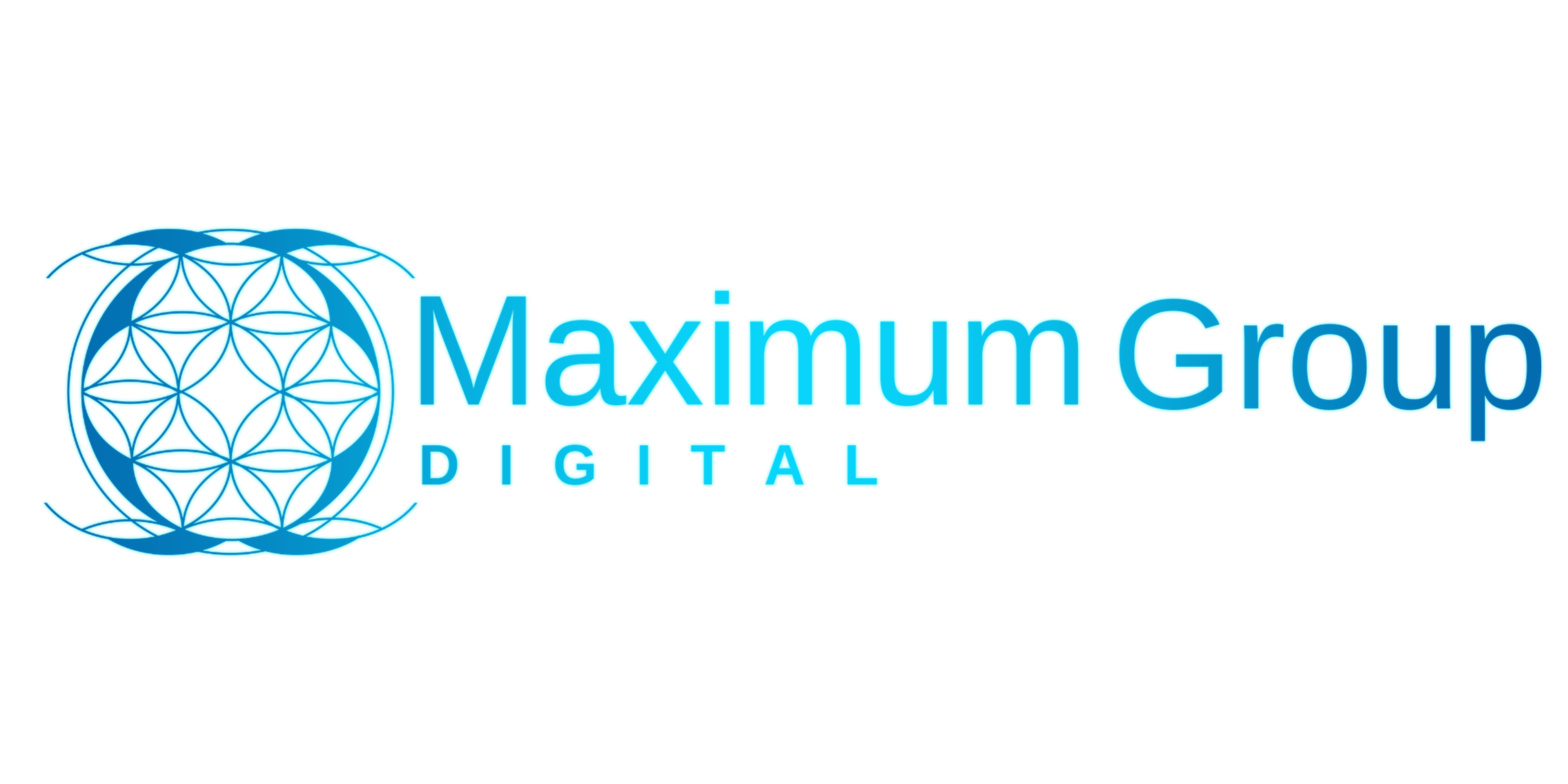 MAXIMUM GROUP DIGITAL BLUE LOGO GRADIENT GLOW